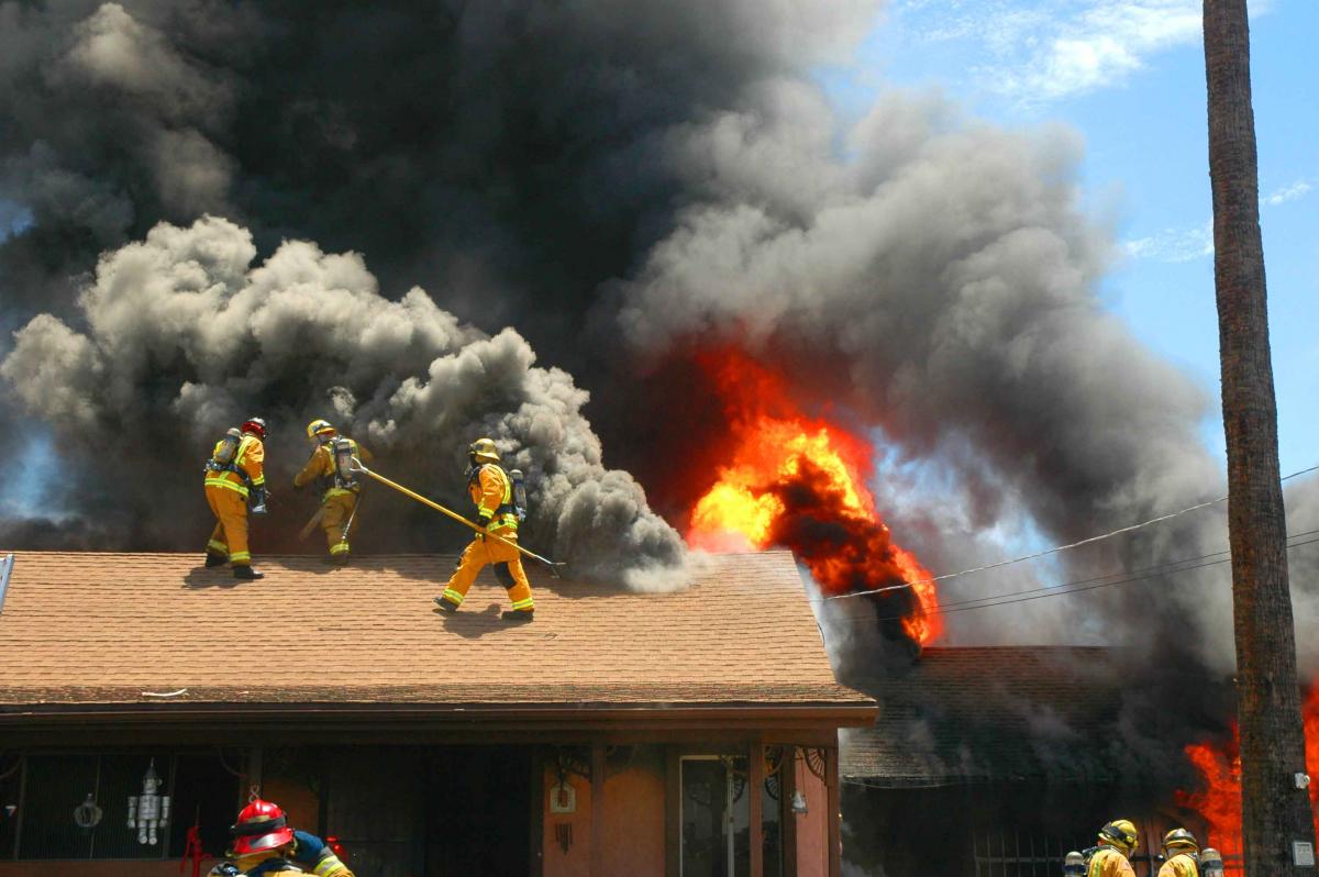 TWO-ALARM FIRE DESTROYS HOME ON GROSSMONT AVE.; OCCUPANTS NARROWLY ESCAPE WITH HELP FROM CITY