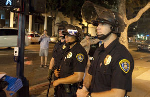 SDPD officers in riot gear