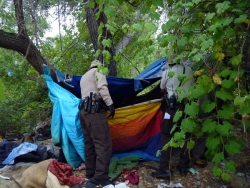 Sheriff's sweep of homeless camp in Spring Valley