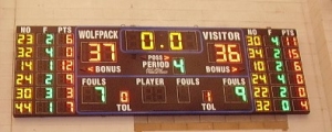 The scoreboard doesn't lie: final tally showing West Hills' narrow win