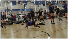 Emma Cajthaml getting a pancake dig