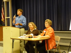 GMIA spokesman Mark Schuppert, with Helix Water Board Directors Kathleen Coates Hedberg and De Ana R. Verbeke